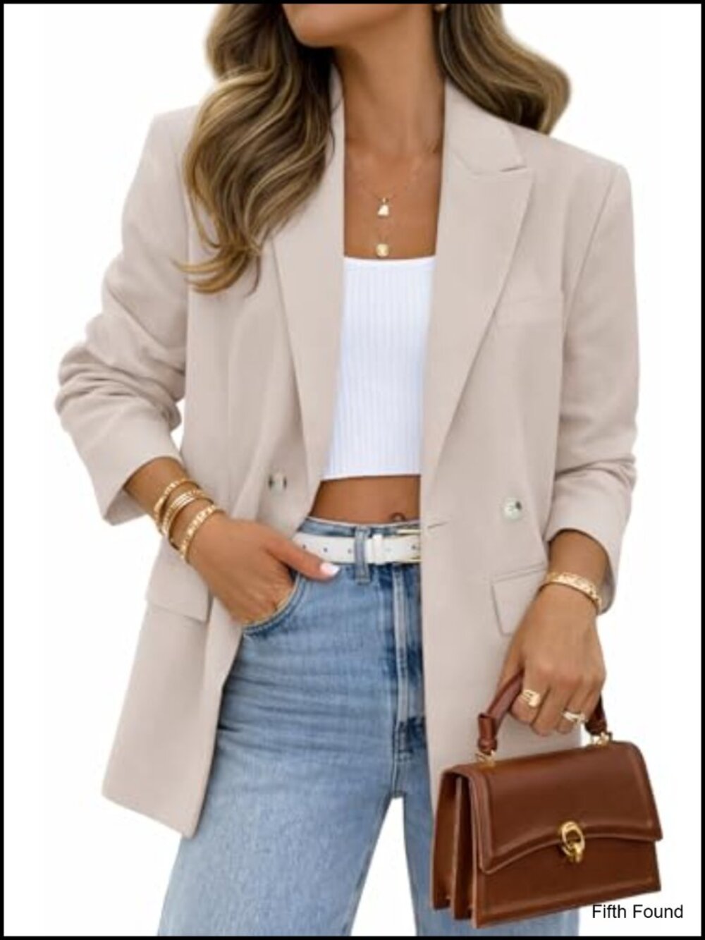 Women's Business Casual Long Sleeve Open Front Blazer Suit Jacket